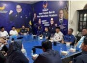 Sambangi DPD Nasdem Kota Pekanbaru, Sikap Agung Nugroho Dipuji Abu Bakar Sidik