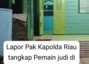 Masyarakat Mendesak Polda Riau Untuk Tindak Tegas PERJUDIAN KARTU SAMSA Di Kelurahan Bagan Barat Kecamatan Bangko Jalan Duku