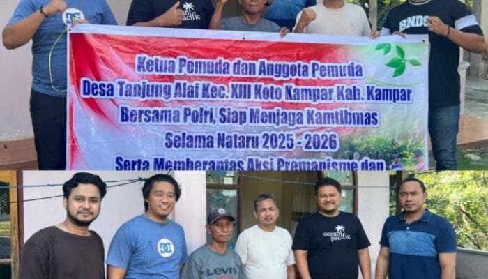 Pemuda dan Masyarakat Desa Tanjung Alai Kec. XIII Koto Kampar Berkomitmen Mendukung Polda Riau Menjaga Kamtibmas