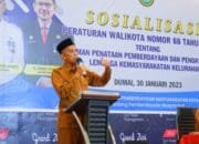Dibuka Secara Resmi Oleh Wali Kota, Dinsos PM Dumai Sosialisasikan Perwako Nomor 88 Tahun 2022